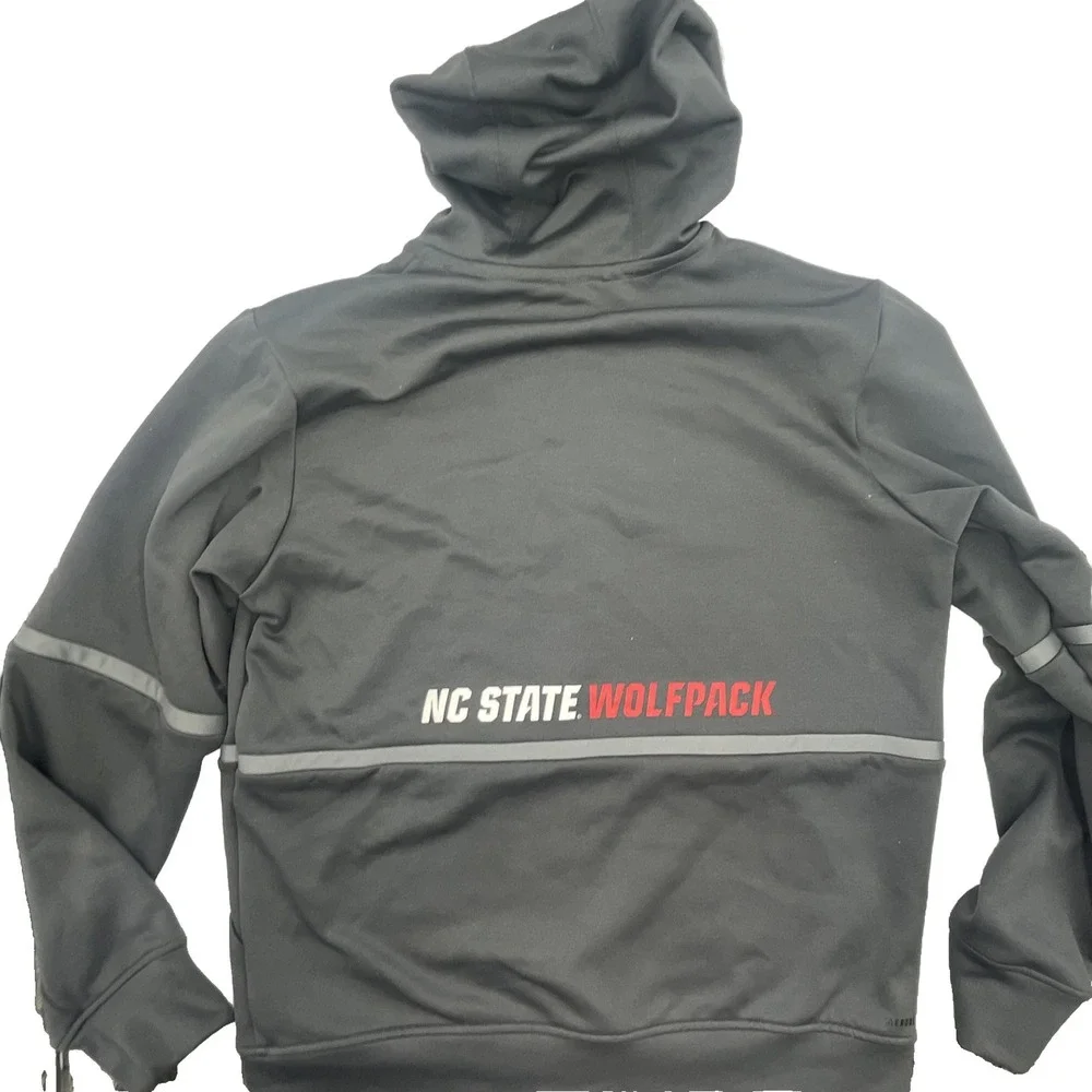Adidas Aeroready Full Zip Hoodie Sweatshirt‎ Gray NCS Wolfpack Active Casual 631